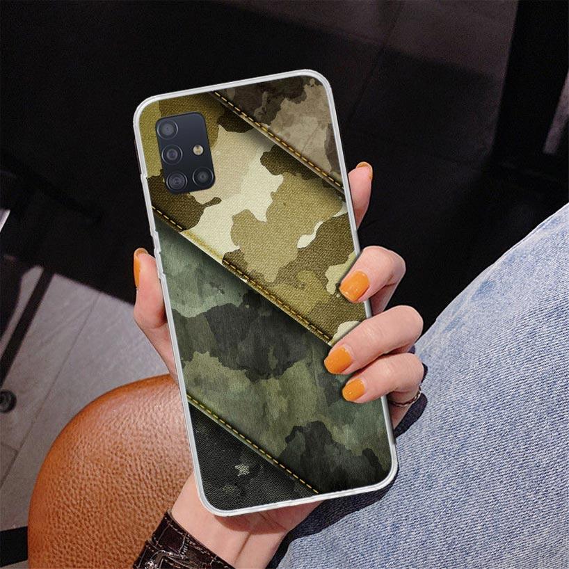 Camouflage Military Phone Case For Samsung Galaxy A52 A32 A22 A12 A51 A31 A50S A30S A20S A10S Note 20 Ultra 10 Plus S10 A72 A71