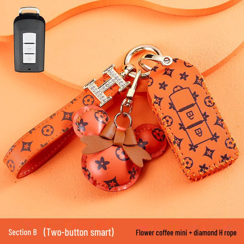 High-End Key Case for Mitsubishi Outlander, ASX, Eclipse Cross, and Pajero Sport.