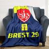 Stade Brestois 29 Print Flannel Blanket High Quality Warm Comfortable Cover for All Seasons Perfect for Gifts Home Decor