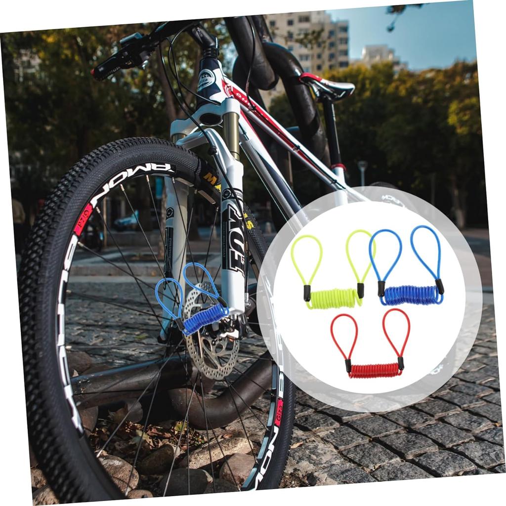 3 Stück Erinnerungskabel Alarmschloss für Motorrad Diebstahlschutz Feder Erinnerungskabel Bremsscheibenschloss Motorrad Kabelschloss Selbstaufrollendes Kabel Sicherheitsdraht Bremsscheibenschloss