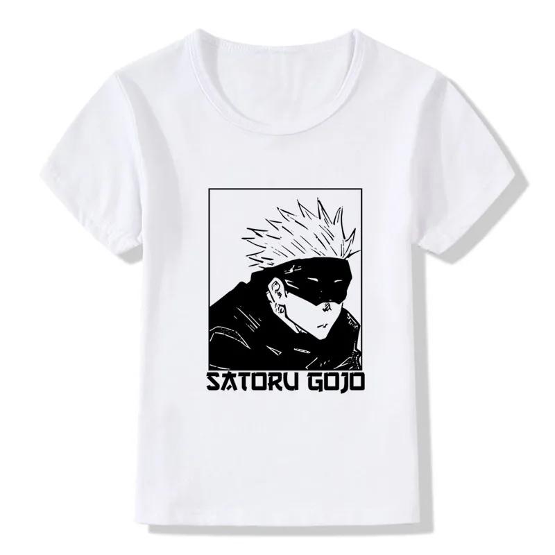 Children s Anime Jujutsu Kaisen Cartoon Print Fun Boys  T-Shirt Summer Short Sleeve Shirt Children s Top 100