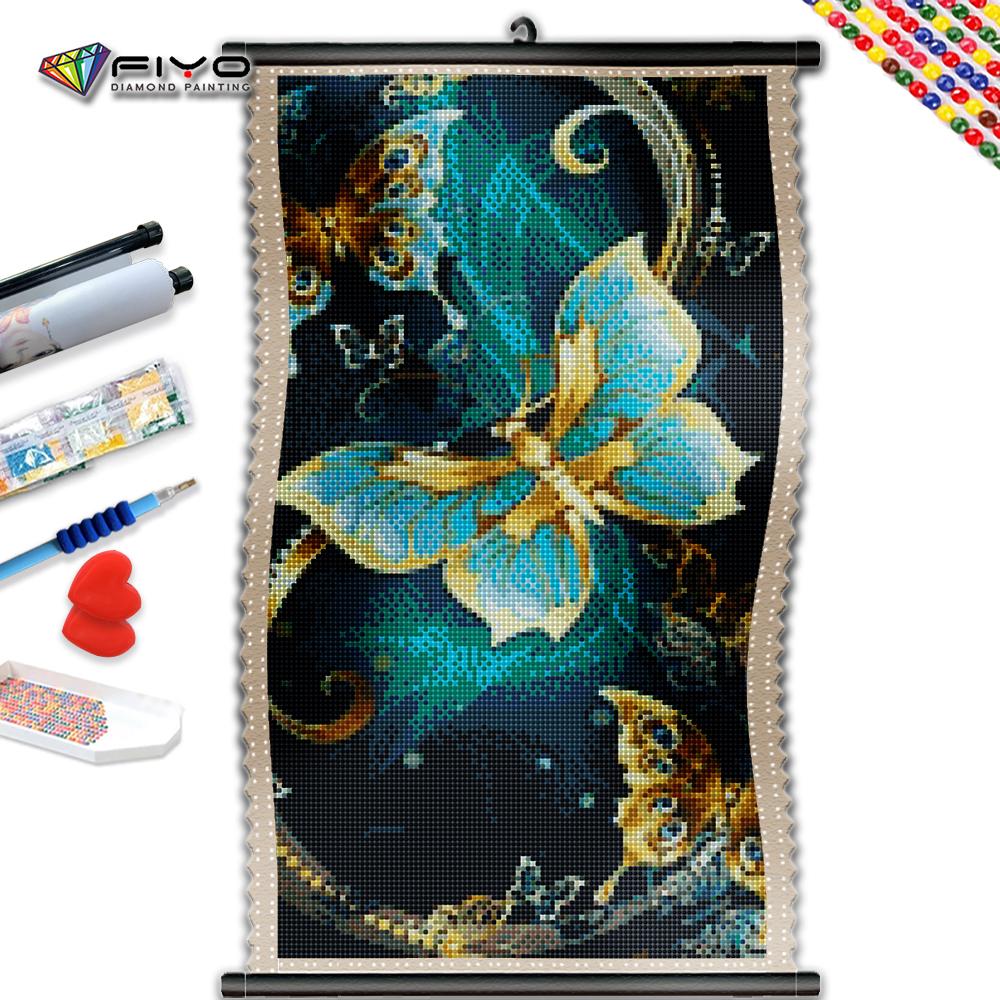 

5D DIY Рамка Алмазная картина Озеро Голубая бабочка Фотографии стразов Рождественская вышивка крестиком Мозаика Животный домашний декор