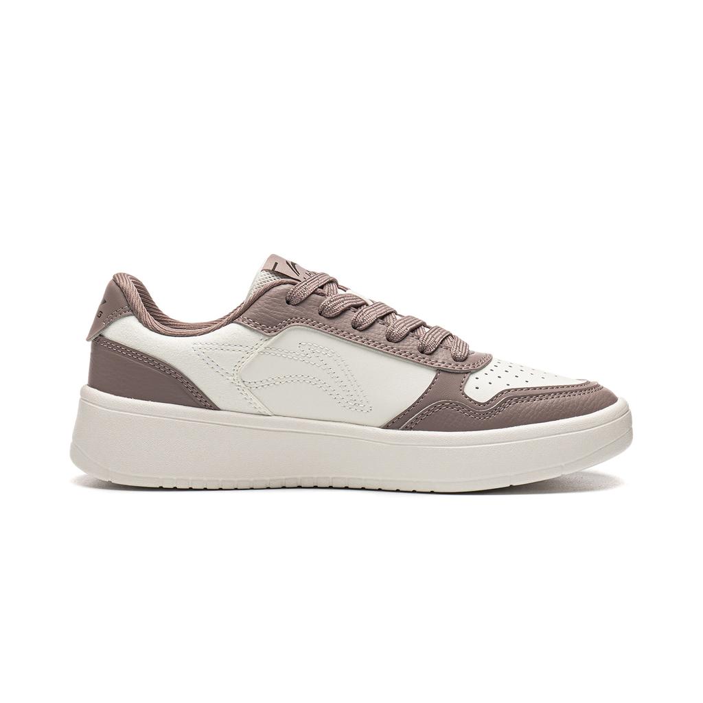 Li Ning Sycee V5 Skateboard Shoes Women's Low Top Mist White/Sand Purple AGCW274-5