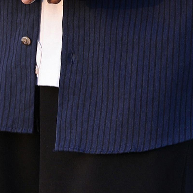 Spring and Autumn Men's New Lar Loose Casual Striped Long Sleeve Shirt