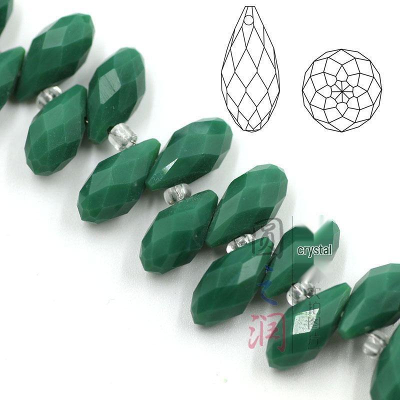 Crystal Glass Teardrop Beads 6x12MM Horizontal Hole for Handmade Jewelry DIY.