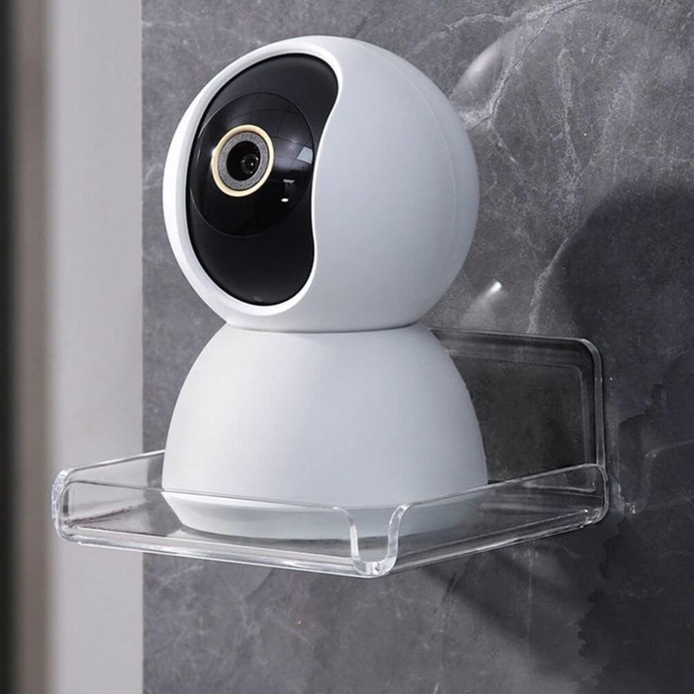 YX007 2Pcs/Set Security Camera Wall Hanger Acrylic Floating Wall Shelve Speaker Hanging Holder Mount