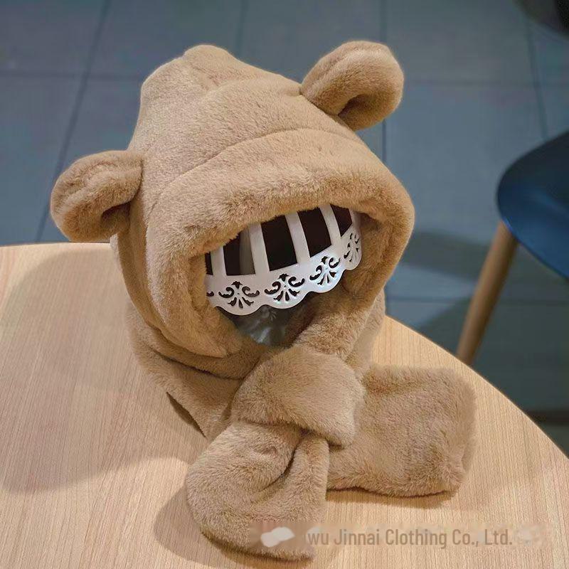 Super Cute All-in-One Baby Hat & Scarf with Windproof Ear Protection for Boys and Girls