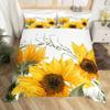 Black Sunflower Down Comforter Set Bedding Set 3-piece Comforter Cover Set
