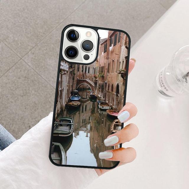 Water City Venice Italy Sunset Phone Case Cover For iPhone 17 Air 15 16 14 13 12 Pro Max 11 Pro Max Plus Coque