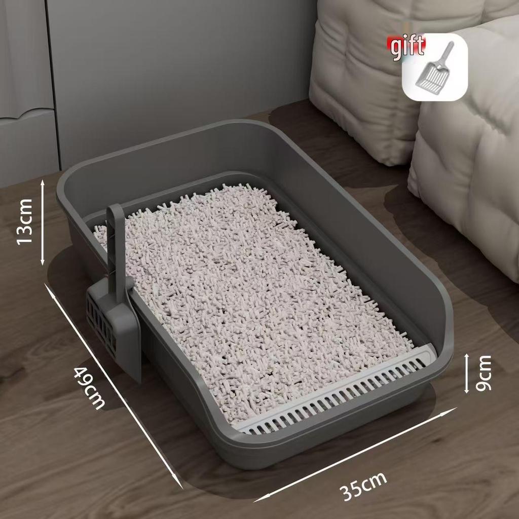Anti-Splash Jumbo Cat Litter Box: Semi-Closed Super Large Cat Toilet