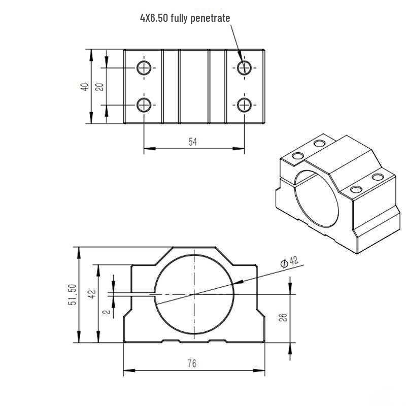 

Optical Axis and Electric Spindle Holder with Servo Motor Clamp and Double Bearing Housing