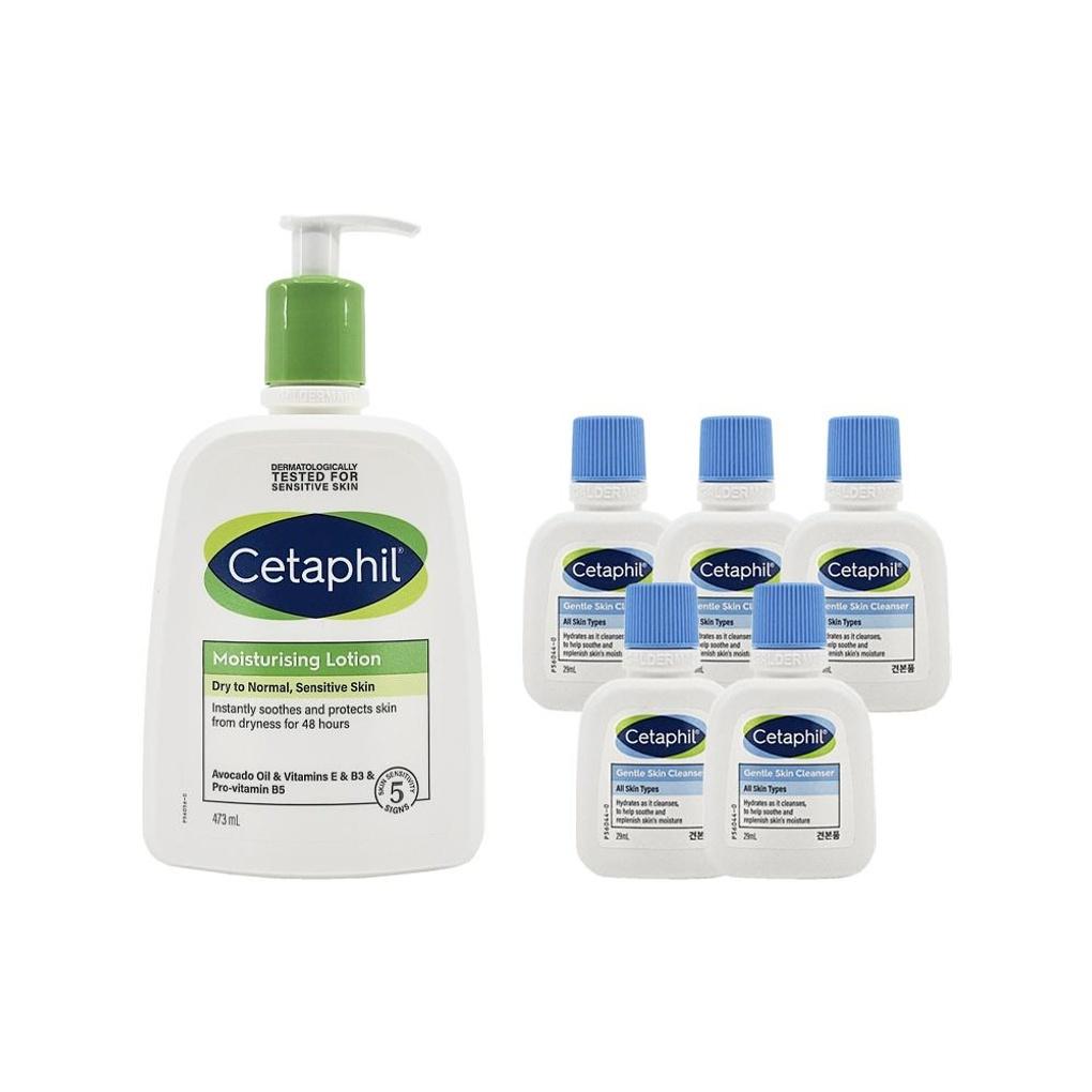 

[Cetaphil] Cetaphil Moisturizing Lotion Large Capacity 473ml + Cleanser 29ml x 5 Cetaphil Lotion 473ml + Cleanser 29ml x 5
