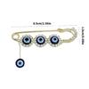 Multi Purpose Devil Eye Safety Pin For Hijab Scarf Coat Decoration Fashion Jewelry Elegant Lapel Pin Accessory