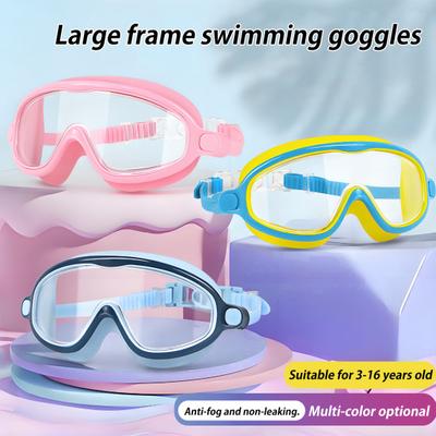 Swim Goggles Set Wide View Anti Fog Swimming Goggles with Nose Clips And Earplugs Kids No Leaking Pool Goggles