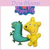 Jucărie de pluș Peppa Pig George, Dinozaur, Moale, Cadou de Ziua de Naștere Pentru Copii