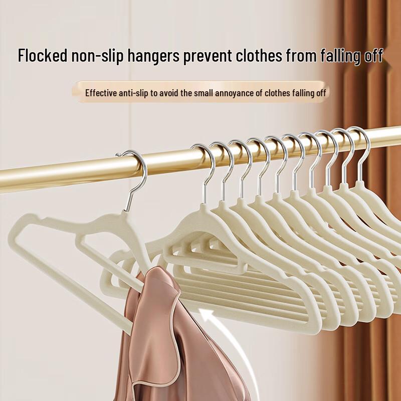 JEKO&JEKO Flocked Non-Slip Clothes Hangers (10-Pack)