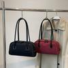 Faux Suede Shoulder Bag For Women Multi Pocket Underarm Bag Faux Suede Solid Color Handbag Zipper Satchel Bag For Work Shopping