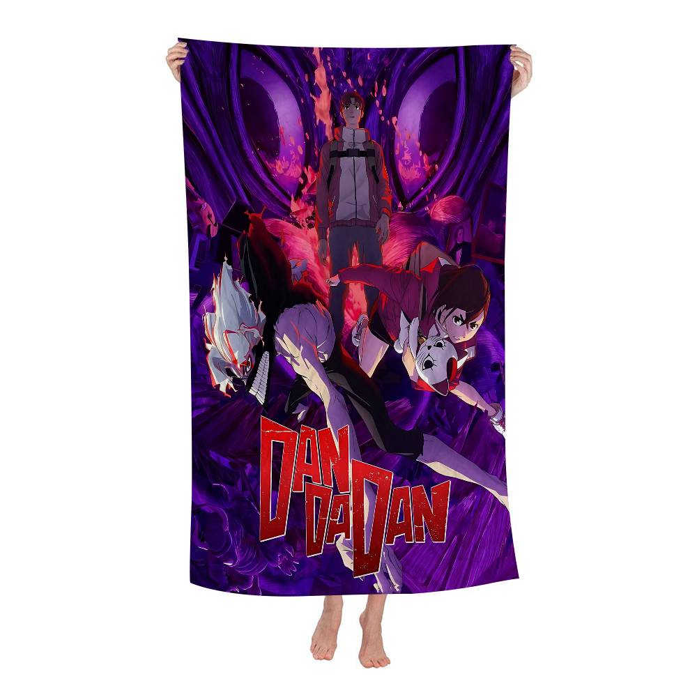 Classic Japanese Anime D-DAN DA DAN Anime Beach Swimming Towel Soft Absorbent Washcloth Children's Gifts For Travel Camping Gym
