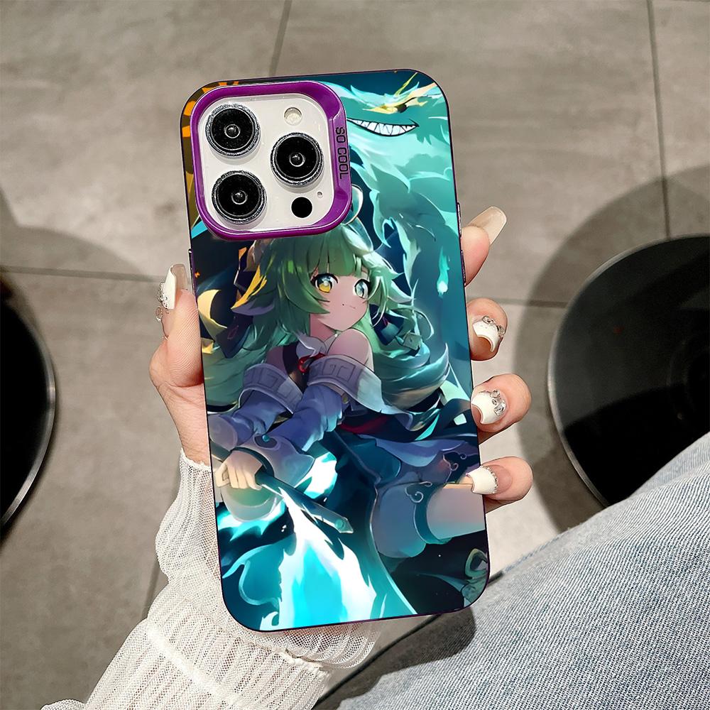 HSR Huohuo Purple Translucent Mobile Phone Case for iPhone 17 16 15 14 13 12 11 X XR XS Air Pro Max Plus Colorful Cover