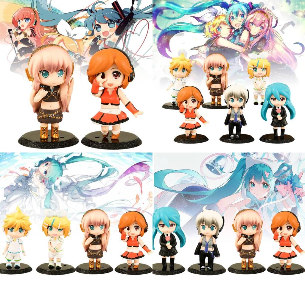 Entzückendes Pvc Anime Sänger Figuren Set Perfekt für Sammler Niedliche Cartoon Spielzeuge