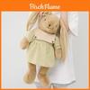 Lily Rabbit Plush Toy Large Sleeping Pillow Gift With Checkered Dress And Bow Decoration For Girls And Kids