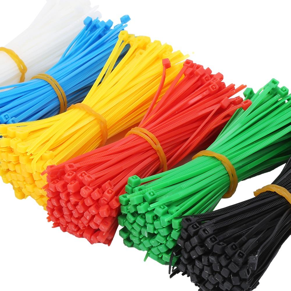 900pcs 6 Colors Multicolor Zip Ties Self-Locking Portable Zip Ties Cord Management