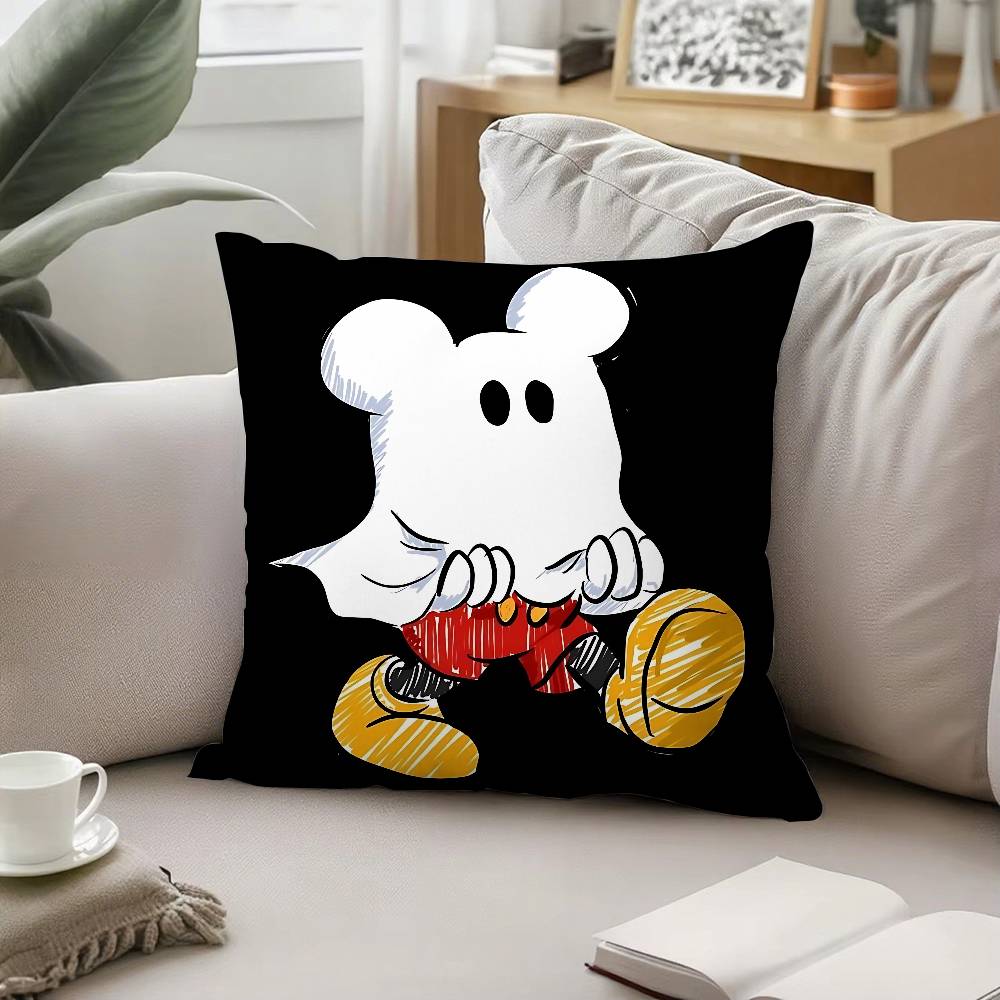 

Cute Ghost Pillow Case Cushion Cover Soft Cute Throw Pillow Case For Car Sofa Pillowcase Polyester With Zipper 16x16Inch