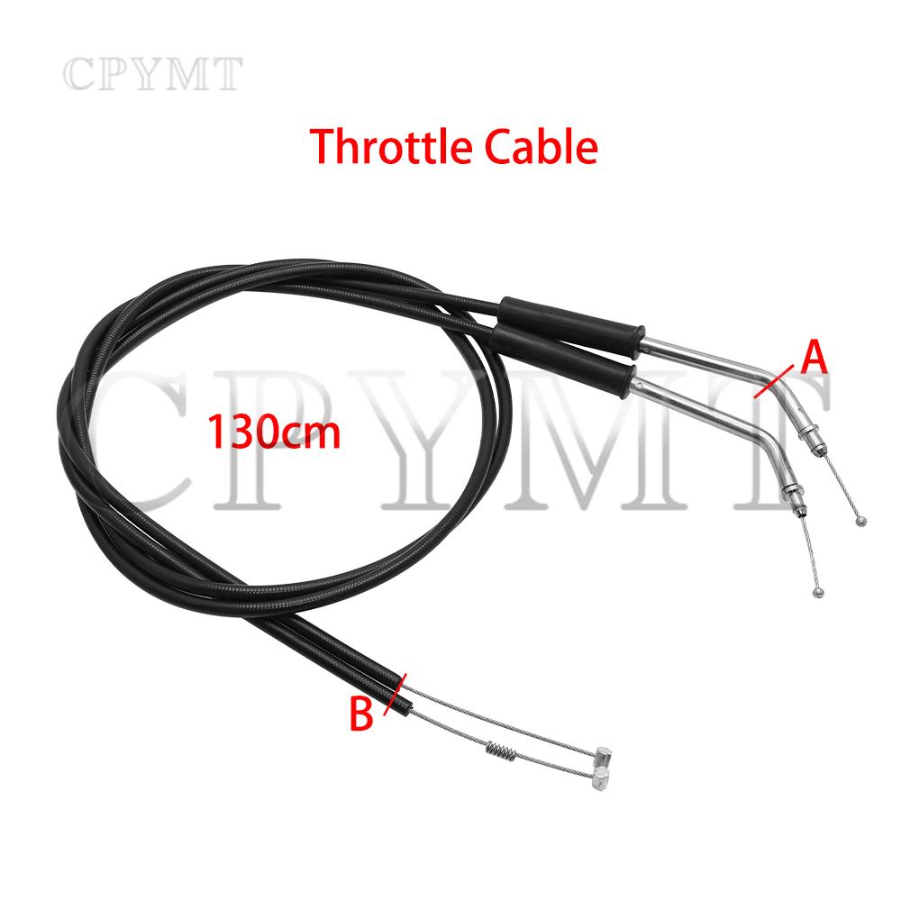 

Fit For Harley Motorcycle Black Lengthened Throttle Cable Wires Clutch Cable Sportster Road King Iron XL 883 N/L XL1200 X/ V/C/T Black 130cm