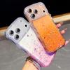 For iPhone 17 Pro Max Case Glitter Epoxy Design TPU Protective Case with Sparkly Rhinestone Decor Wave Frame