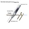 Cross-Mirror Silver-Black Semi-Automatic Center Punch: High-Precision Spring Locator