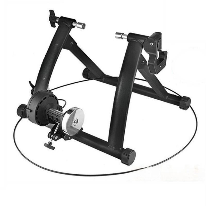 Foldable Magnetic Bike Trainer Stand 6 Speed Roller Cycling Station Indoor Bicycle Exercise Training Stand for 20-28 Inch Tire