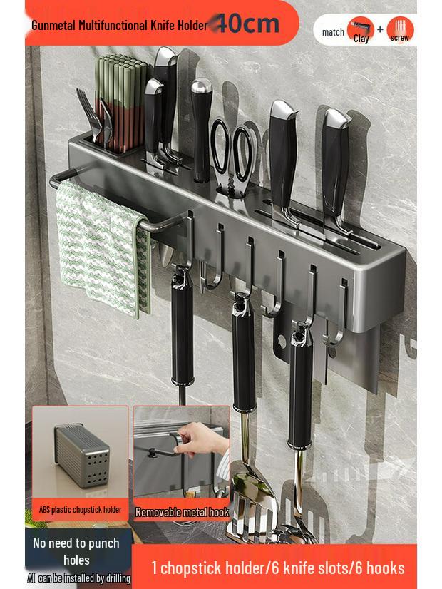 

Zhaoran 304 Stainless Steel Kitchen Knife and Utensil Organizer