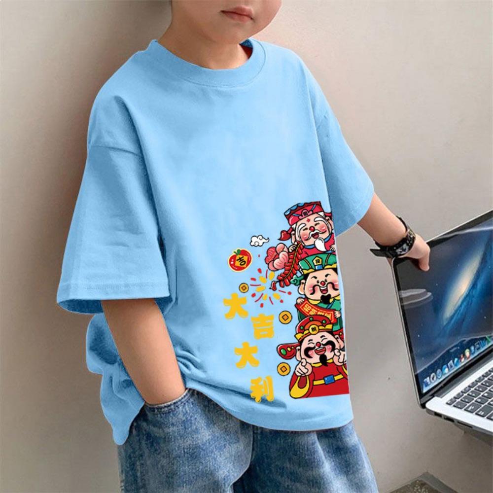 T-shirt red short sleeved unisex clothing for boys and girls