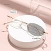 Photochromic Anti Radiation Glasses For Women Men Rimless Eyeglass Transition No Frame Eyeglass Shade Computer Eyewear Frameless