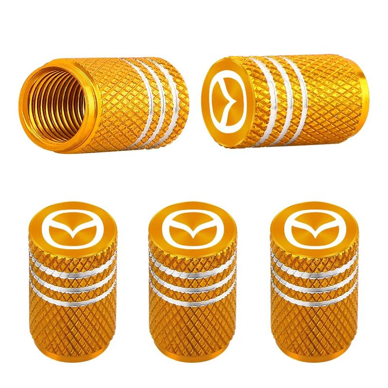 5PCS Auto Wheel Tire Valve Stem Caps Cover For Mazda 3 6 Atenza Axela Demio CX3 CX5 MP MS RX8 Car Accessories h1