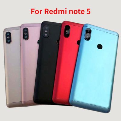 For Xiaomi Redmi Note 5 Back Battery  Panel Rear Door Housing  with Side Buttons + Camera Lens