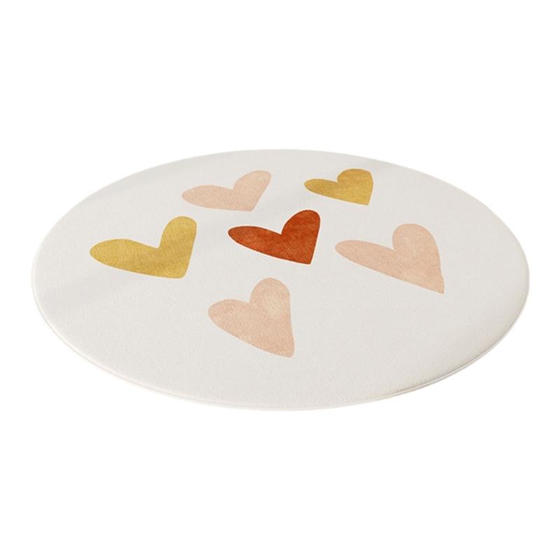 

Round Carpet Bedroom Living Room Blanket Computer Chair Rocking Chair Floor Mats Simple Carpet Round Bedside Blanket 80X80cm