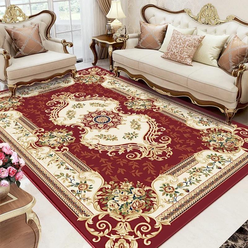 Retro Pattern Printed Carpet for Living Room Carpet Household Sofa Table Anti-slip Carpet Large Area Rugs Polyester Home Decor