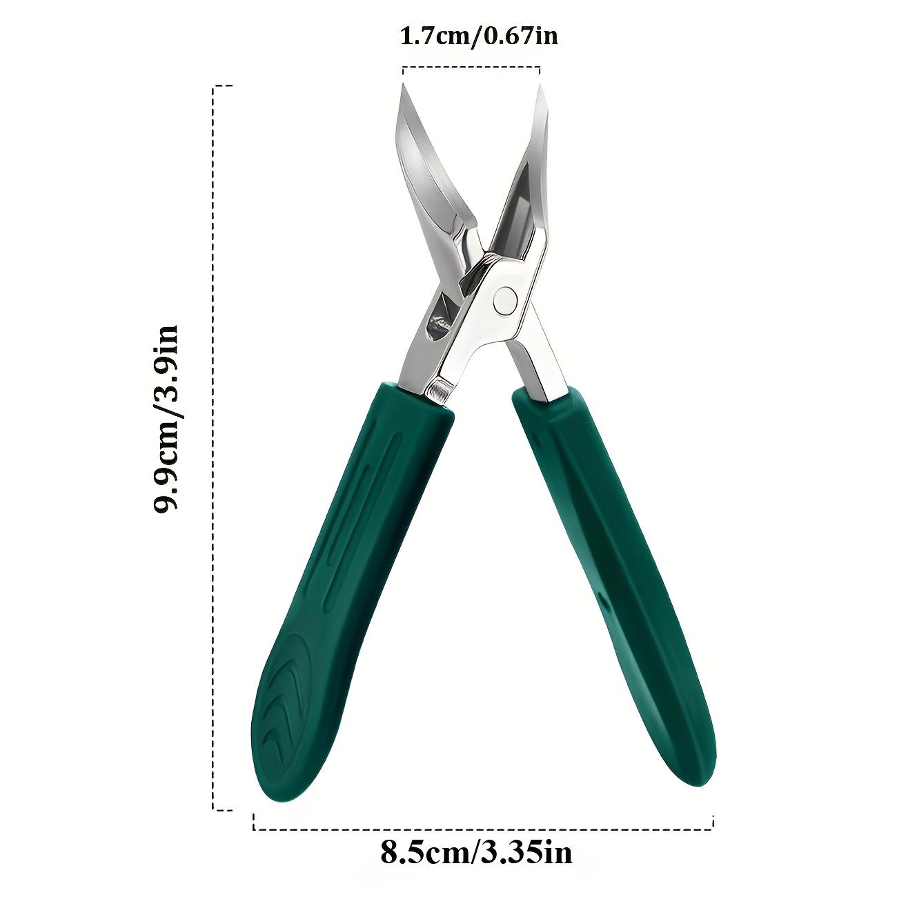

Senior Safe: Heavy-Duty Stainless Steel Precision Trimmer for Thick & Ingrown Nails – Ultra-Sharp 25° Blade, Splash-Proof. зелёный