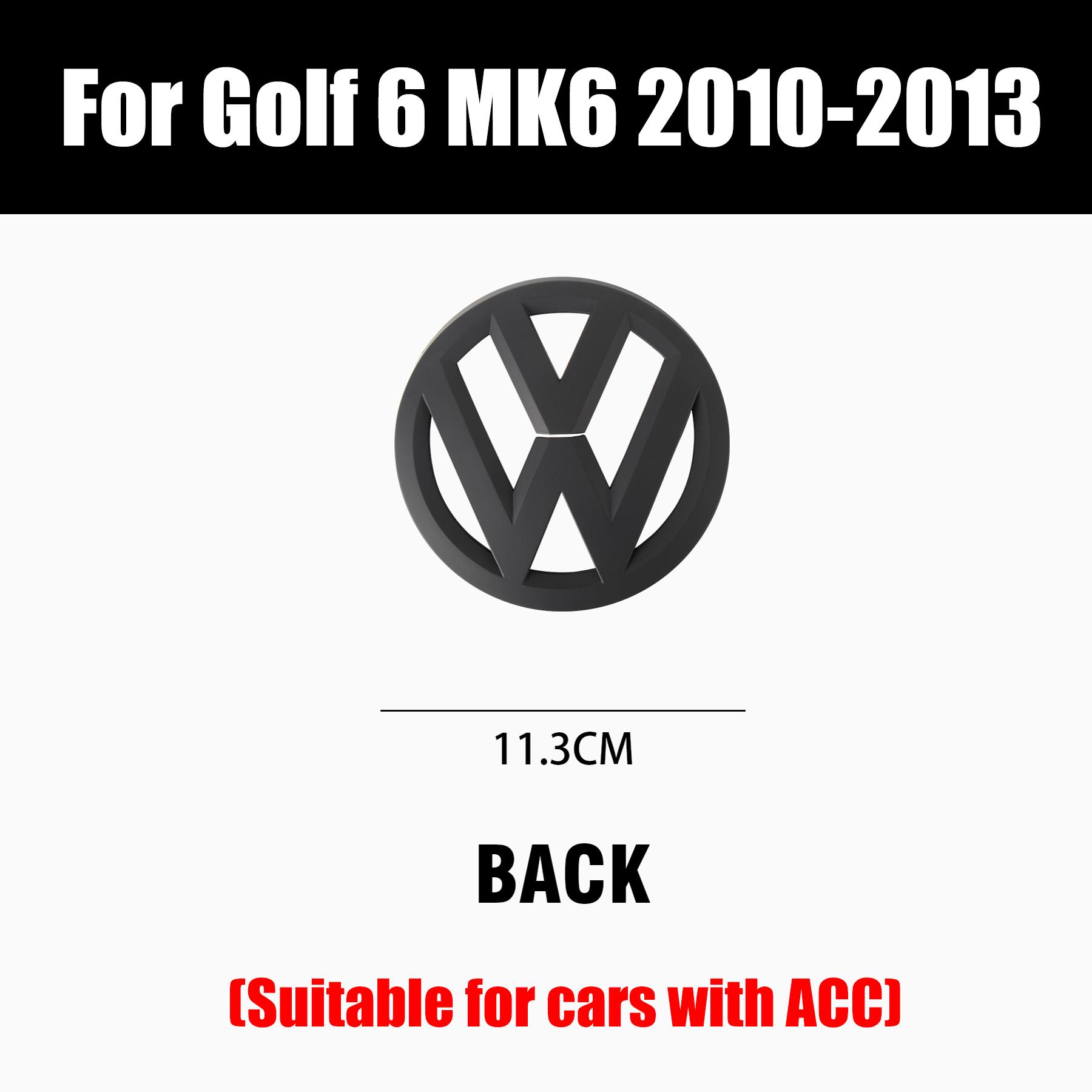 1/2Pcs For Volkswagen VW Golf 6 MK6 2010 2011 2012 2013 Car Front Bonnet Grill Badge Rear Trunk Emblem Logo Cover Not Affect ACC