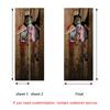 Halloween Horror Nun Thriller  Door Stickers Removable Vinilos Para Puertas Adhesive Wallpaper Art Murals for Doors Bibliotheque Modern Home Decor