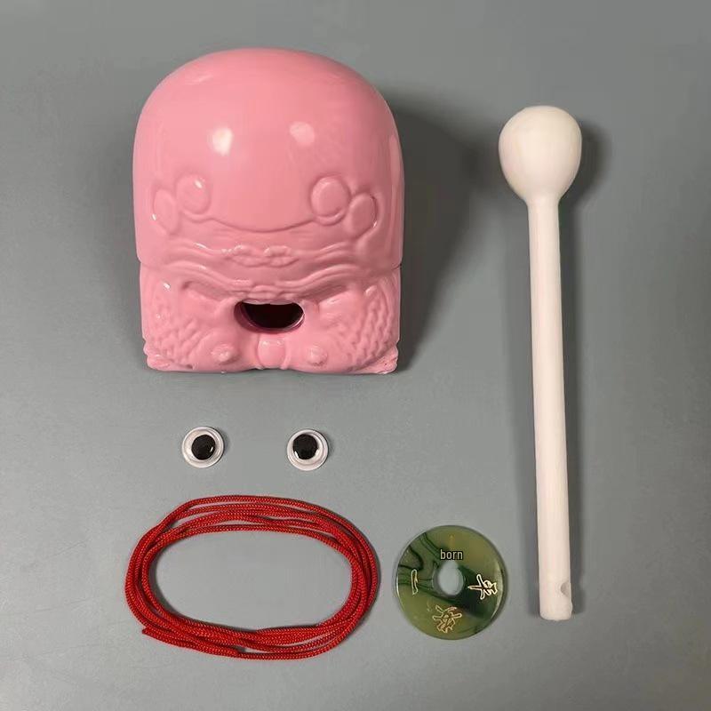 Portable Wooden Fish Stress Relief Instrument - Cute Buddhist-Style Knocking Percussion Tool