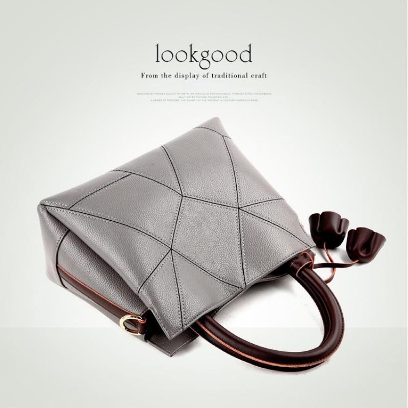 Johnature Luxury Handbag Fashion Large Capacity Women Bag Soft Leather Casual Tote Solid Color Shouler Messenger Bags