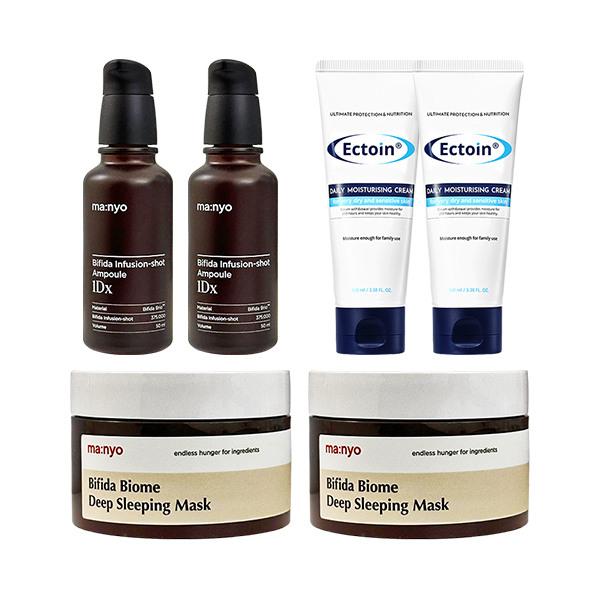 

MANYO FACTORY Infusion Shot Ampoule 50ml x2 + Deep Sleeping Mask 100ml x2 + JAS Actoin Moisturizing Cream 100ml x2