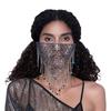 Fischernetz Strassstein Maske Bling Maskenball Maske Zarte Gesichtsbedeckung Nachtclub