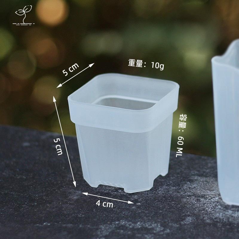 

Transparent Plastic Self-Watering Plant Pot Container with 120ML Capacity Compact Size Suitable for Small Plants and Seedlings One Size