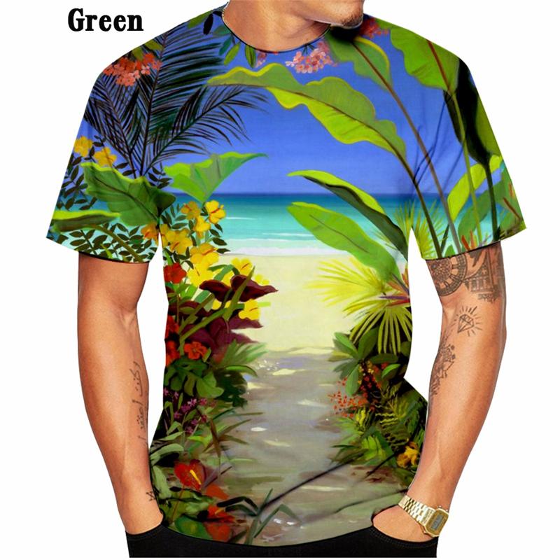 Classic Coconut Tree 3D Printed Couple T Shirt Men Women Hawaii Vacation Party Casual Fashion T-shirt Kid Street O-neck Tee Tops