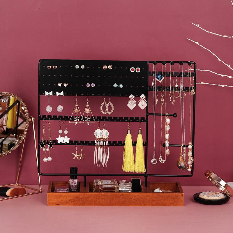European Style Metal Jewelry Rack+multifunctional Earring Storage Earring Rack Bracelet Ring Necklace Jewelry Display Rack
