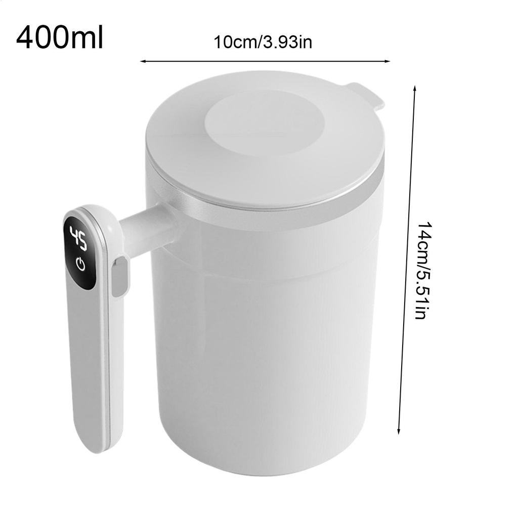 Automatic Stirring Cup Rechargeable Electric Self Mixing Coffee Mug Portable Tea Milk Drinking Cup Temperature Display