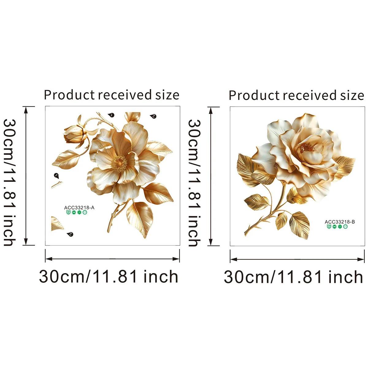 

2PCS Purple Flower Hyacinth Stickers Bathroom Toilet Stickers Home Wall Waterproof Wall Stickers 30x30cm 2pcs